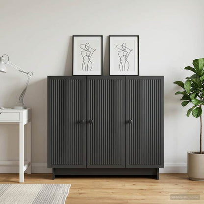 Sideboard Black 89 x 34.5 x 80 cm Engineered Wood