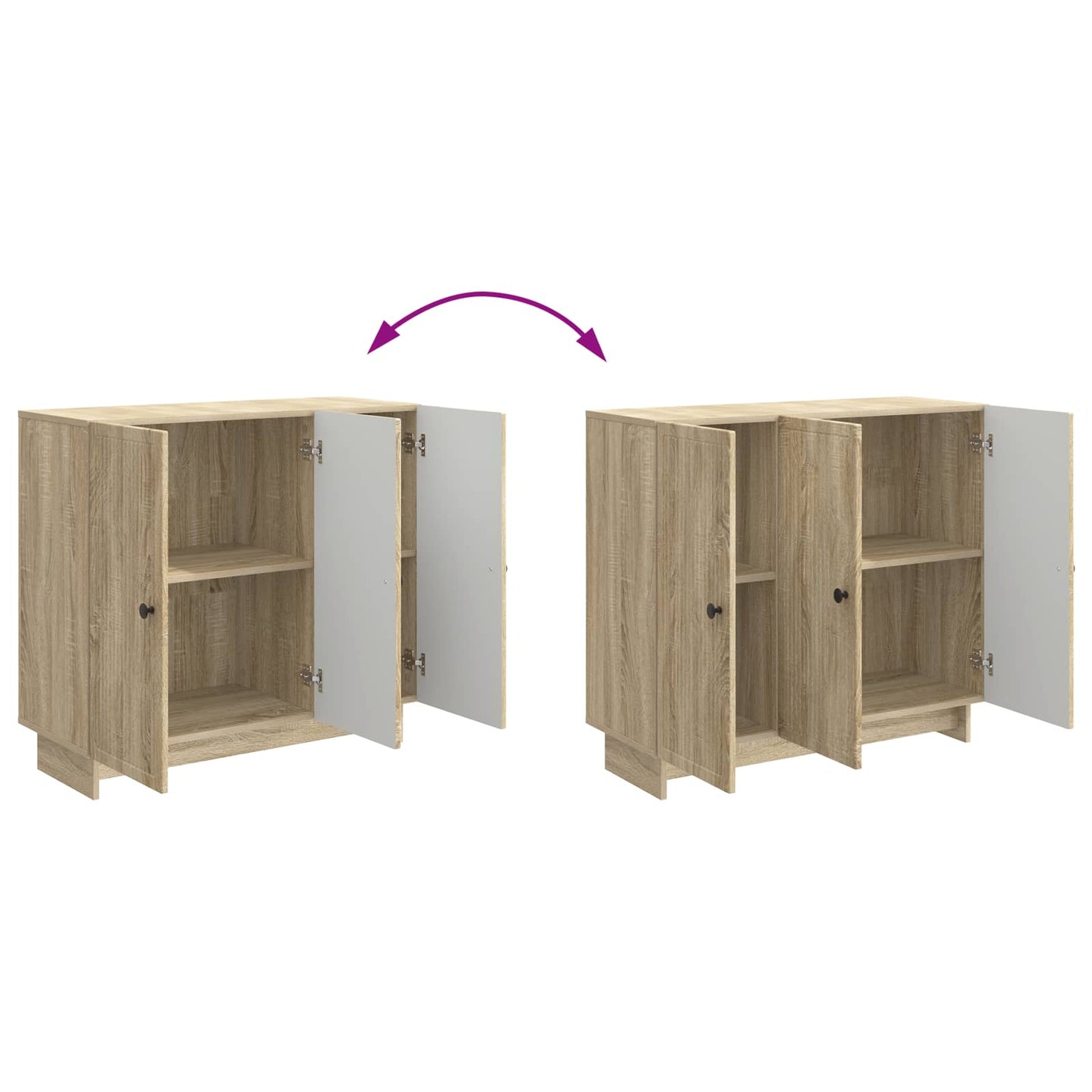 Sideboard Sonoma Oak 89 x 34.5 x 80 cm Engineered Wood