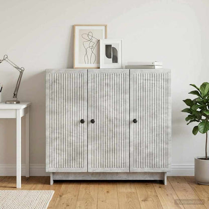 Sideboard Concrete Grey 89 x 34.5 x 80 cm Engineered Wood