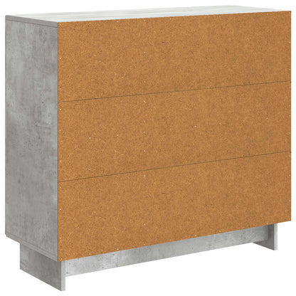 Sideboard Concrete Grey 89 x 34.5 x 80 cm Engineered Wood