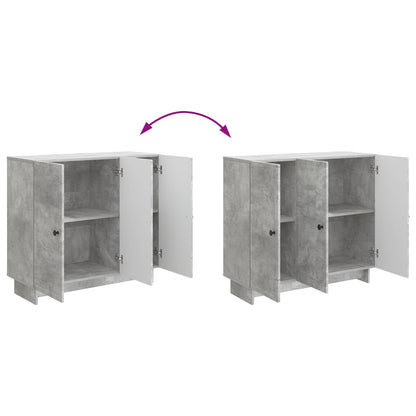 Sideboard Concrete Grey 89 x 34.5 x 80 cm Engineered Wood