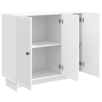 Sideboard High Gloss White 89 x 34.5 x 80 cm Engineered Wood