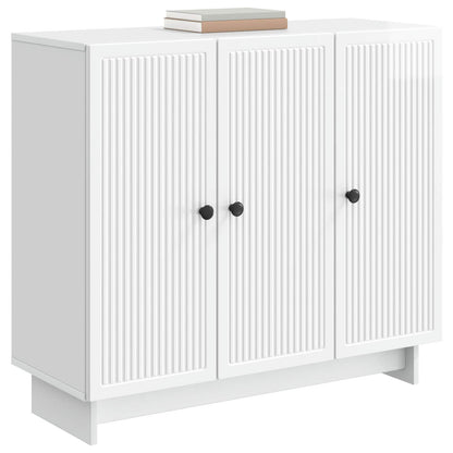Sideboard High Gloss White 89 x 34.5 x 80 cm Engineered Wood