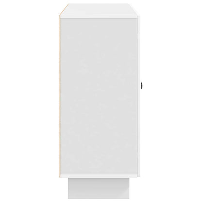 Sideboard High Gloss White 89 x 34.5 x 80 cm Engineered Wood