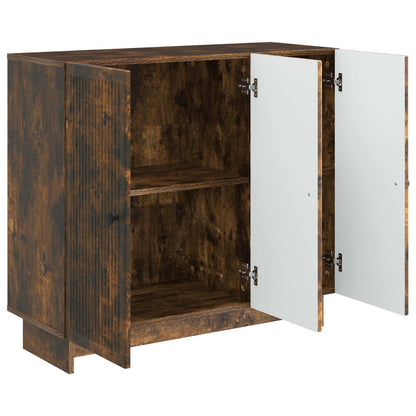 Sideboard Smoked Oak 89 x 34.5 x 80 cm Engineered Wood