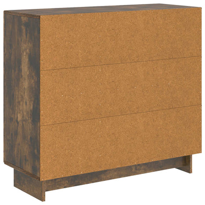 Sideboard Smoked Oak 89 x 34.5 x 80 cm Engineered Wood