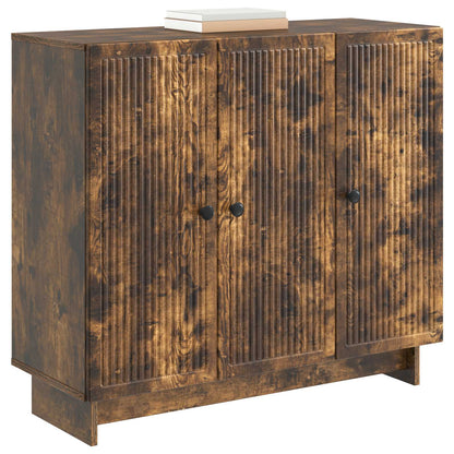 Sideboard Smoked Oak 89 x 34.5 x 80 cm Engineered Wood