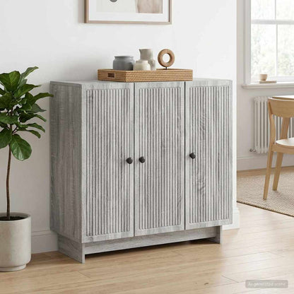 Sideboard Grey Sonoma 89 x 34.5 x 80 cm Engineered Wood