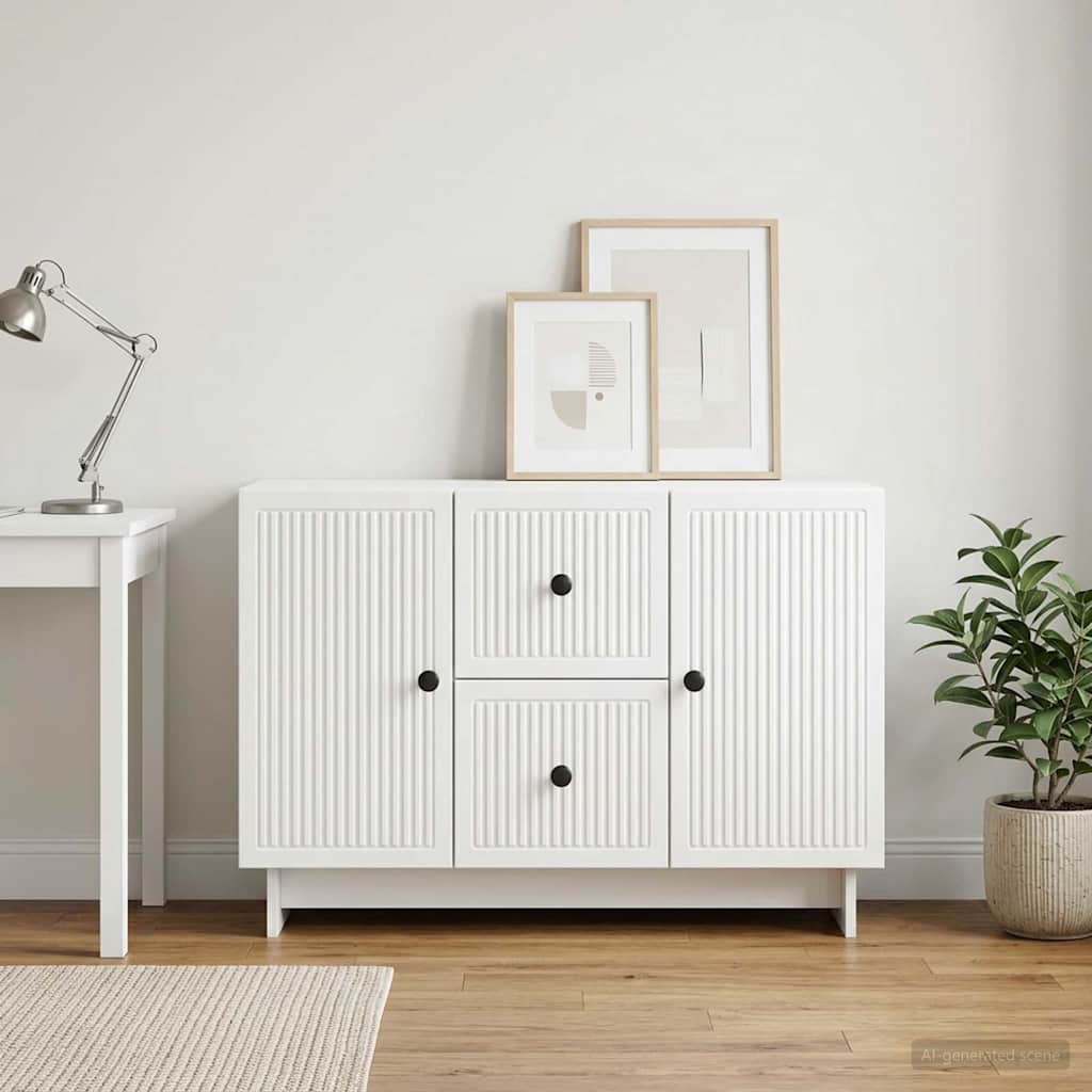 Sideboard with Drawer White 89 x 34.5 x 60 cm Engineered Wood