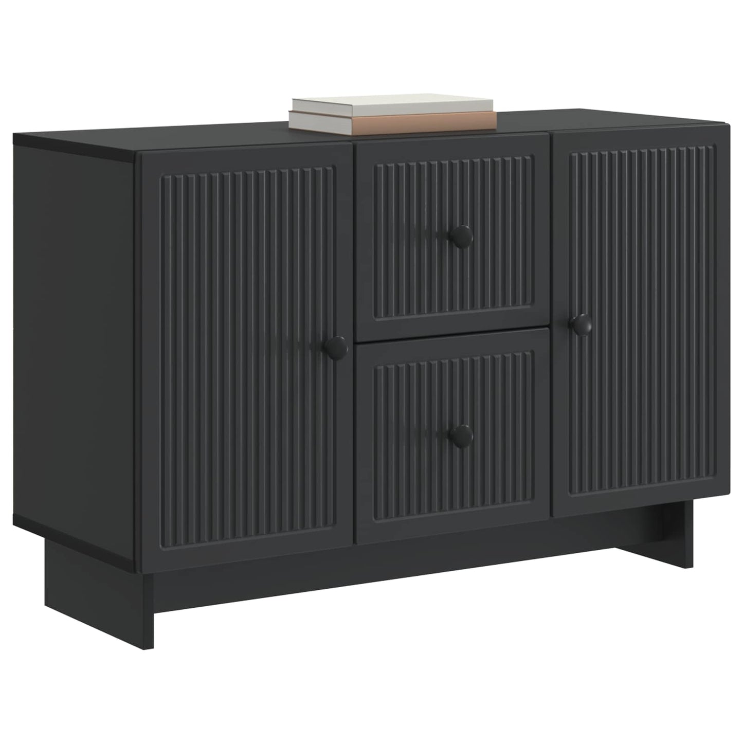 Sideboard with Drawer Black 89 x 34.5 x 60 cm Engineered Wood