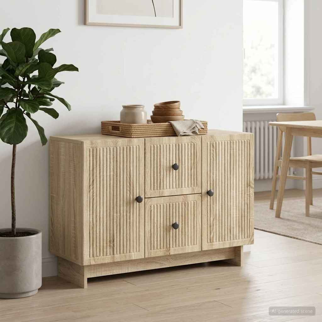 Sideboard Sonoma Oak 89 x 34.5 x 60 cm Engineered Wood