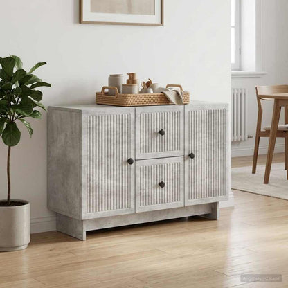 Sideboard Concrete Grey 89 x 34.5 x 60 cm Engineered Wood