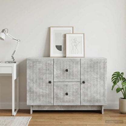 Sideboard Concrete Grey 89 x 34.5 x 60 cm Engineered Wood