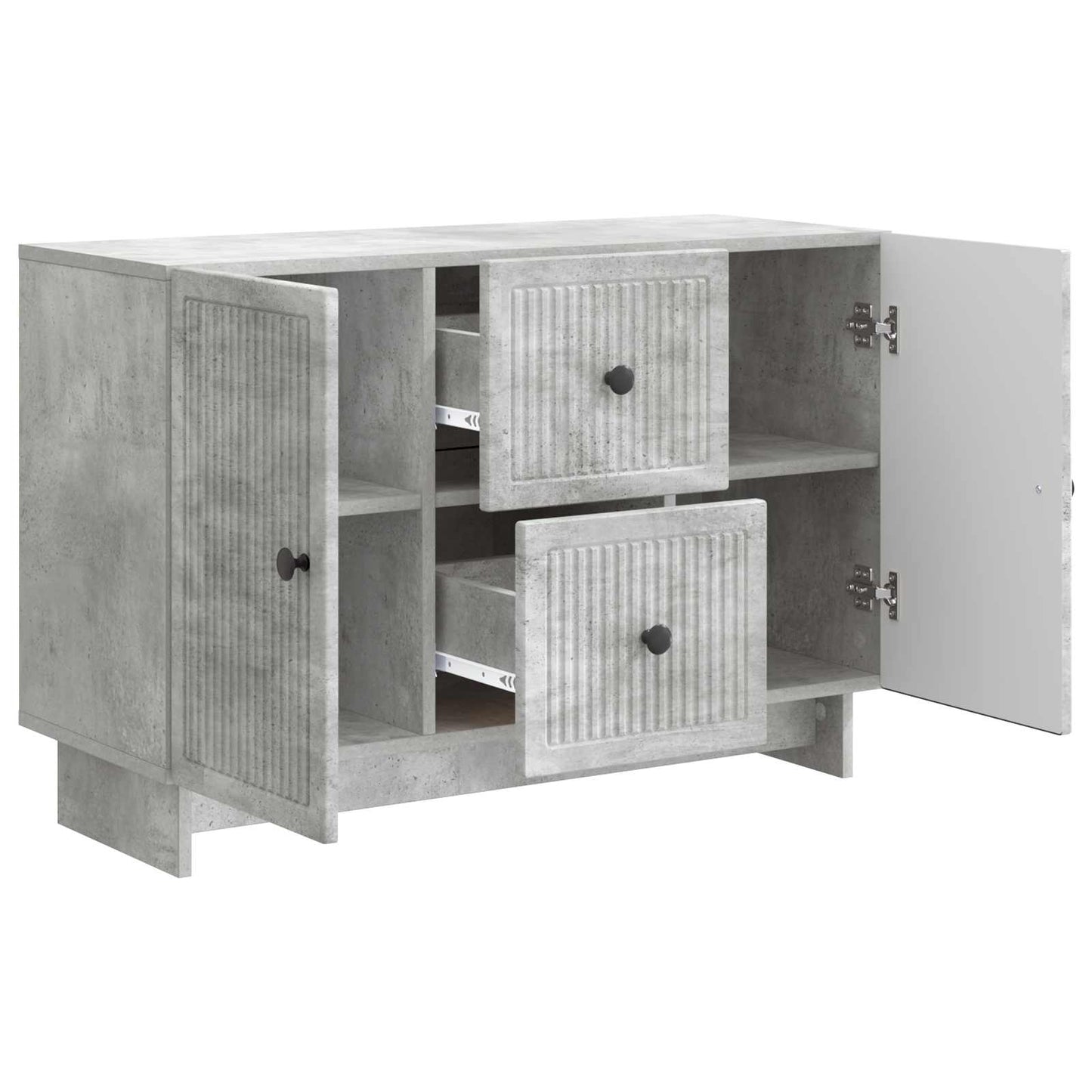 Sideboard Concrete Grey 89 x 34.5 x 60 cm Engineered Wood
