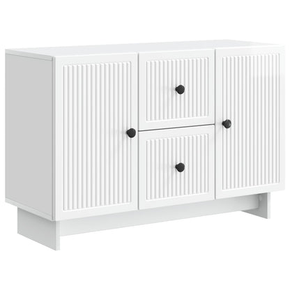 Sideboard High Gloss White 89 x 34.5 x 60 cm Engineered Wood