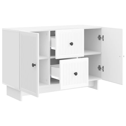 Sideboard High Gloss White 89 x 34.5 x 60 cm Engineered Wood