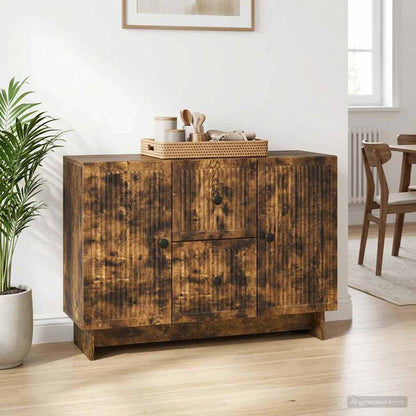Sideboard Smoked Oak 89 x 34.5 x 60 cm Engineered Wood