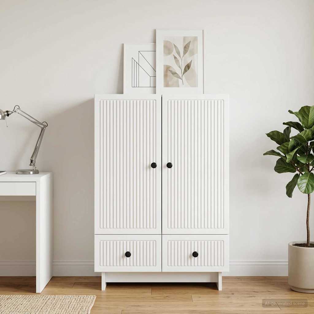 Sideboard White 66 x 34.5 x 95 cm Engineered Wood