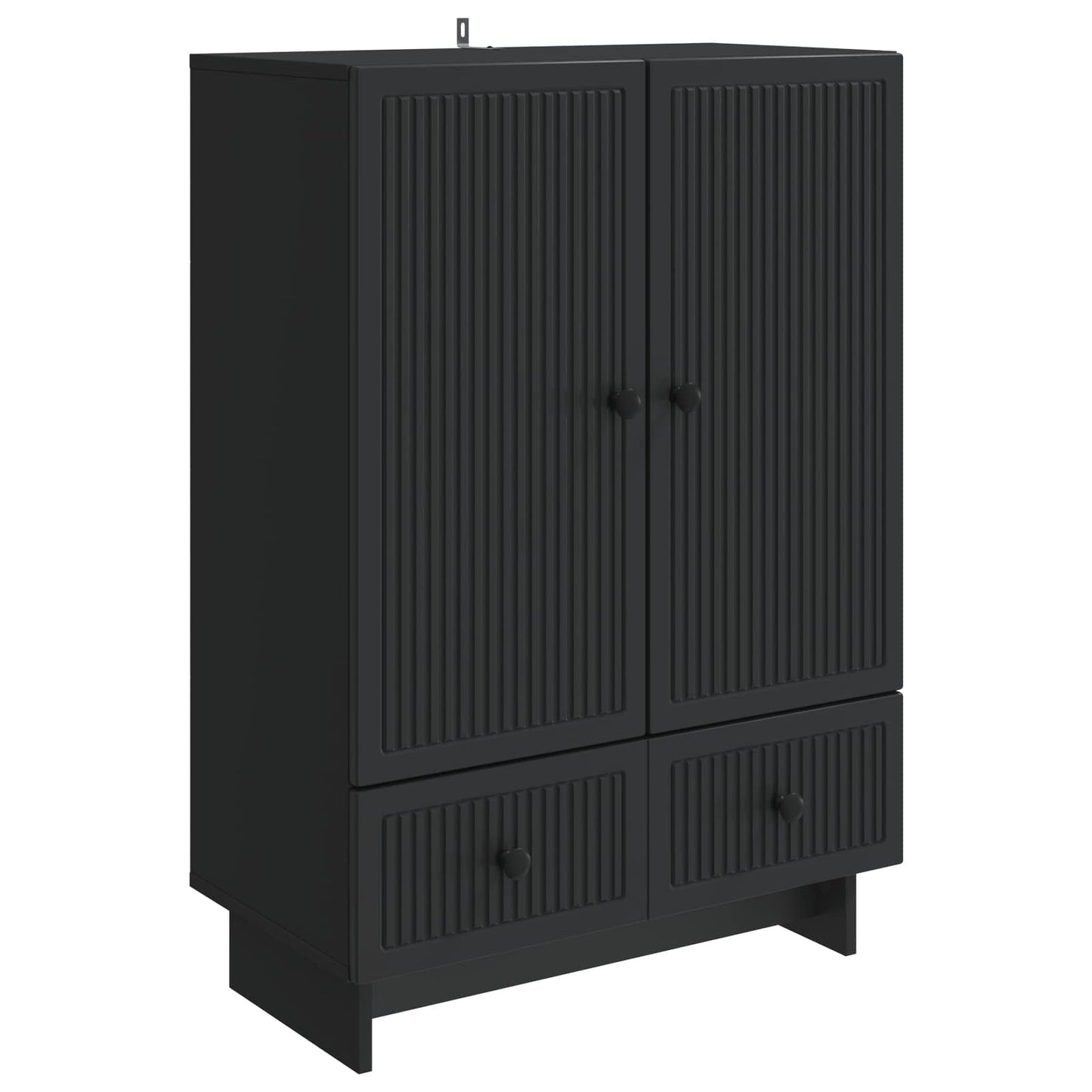Sideboard Black 66 x 34.5 x 95 cm Engineered Wood