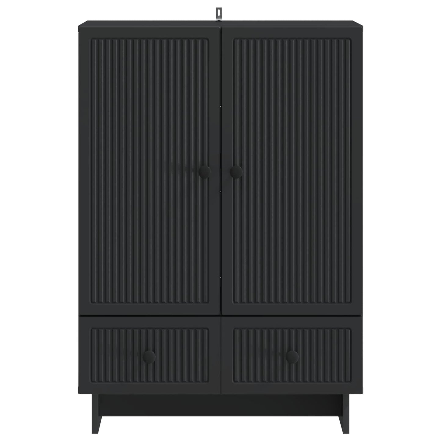 Sideboard Black 66 x 34.5 x 95 cm Engineered Wood