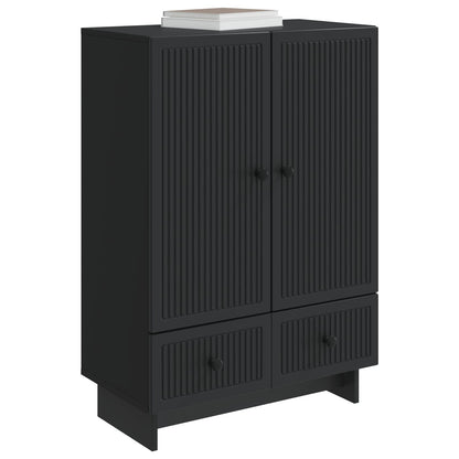 Sideboard Black 66 x 34.5 x 95 cm Engineered Wood