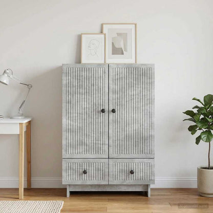 Sideboard Concrete Grey 66 x 34.5 x 95 cm Engineered Wood
