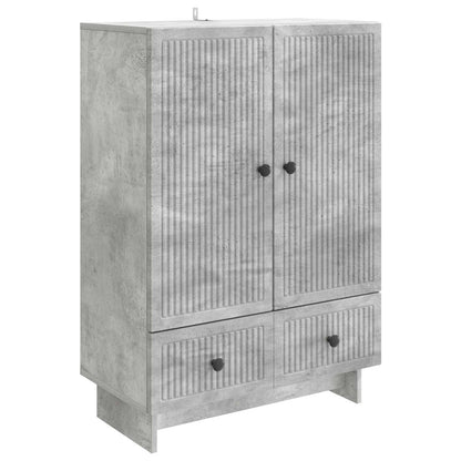 Sideboard Concrete Grey 66 x 34.5 x 95 cm Engineered Wood