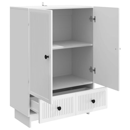 Sideboard High Gloss White 66 x 34.5 x 95 cm Engineered Wood