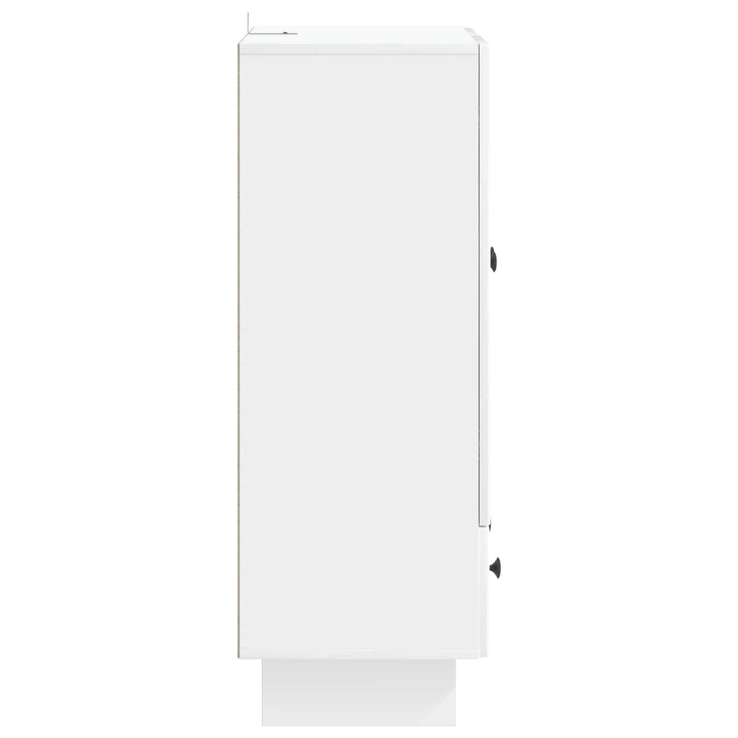 Sideboard High Gloss White 66 x 34.5 x 95 cm Engineered Wood