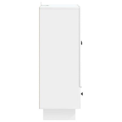 Sideboard High Gloss White 66 x 34.5 x 95 cm Engineered Wood