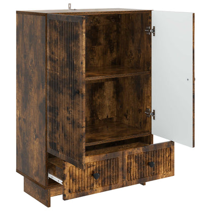 Sideboard Smoked Oak 66 x 34.5 x 95 cm Engineered Wood