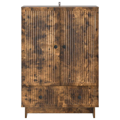 Sideboard Smoked Oak 66 x 34.5 x 95 cm Engineered Wood