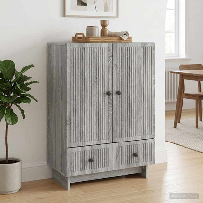 Sideboard Grey Sonoma 66 x 34.5 x 95 cm Engineered Wood