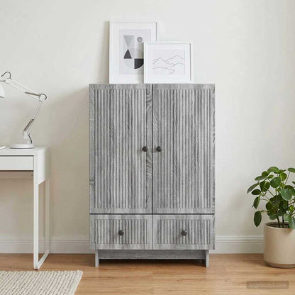 Sideboard Grey Sonoma 66 x 34.5 x 95 cm Engineered Wood