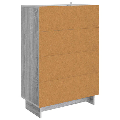 Sideboard Grey Sonoma 66 x 34.5 x 95 cm Engineered Wood