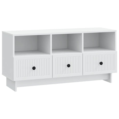 TV Cabinet with Drawer White 102 x 34.5 x 50 cm Engineered Wood