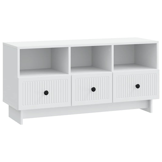 TV Cabinet with Drawer White 102 x 34.5 x 50 cm Engineered Wood