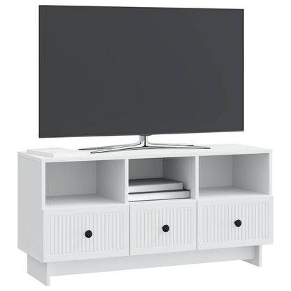 TV Cabinet with Drawer White 102 x 34.5 x 50 cm Engineered Wood