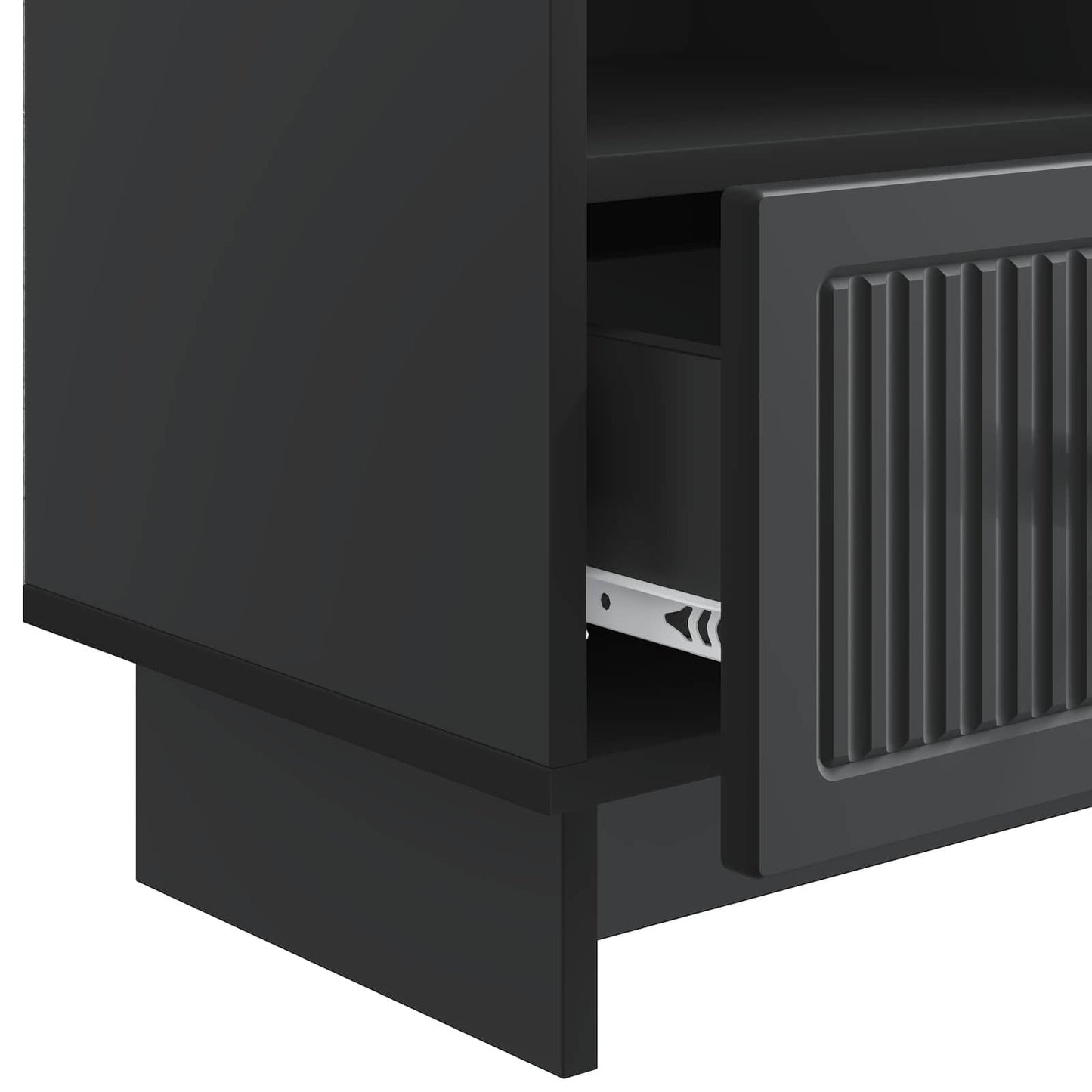 TV Cabinet with Drawer Black 102 x 34.5 x 50 cm Engineered Wood