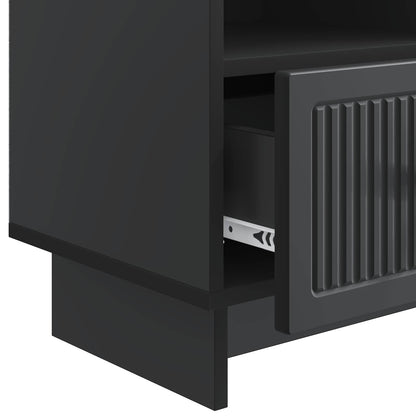 TV Cabinet with Drawer Black 102 x 34.5 x 50 cm Engineered Wood