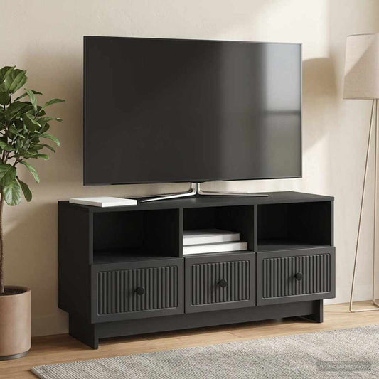 TV Cabinet with Drawer Black 102 x 34.5 x 50 cm Engineered Wood