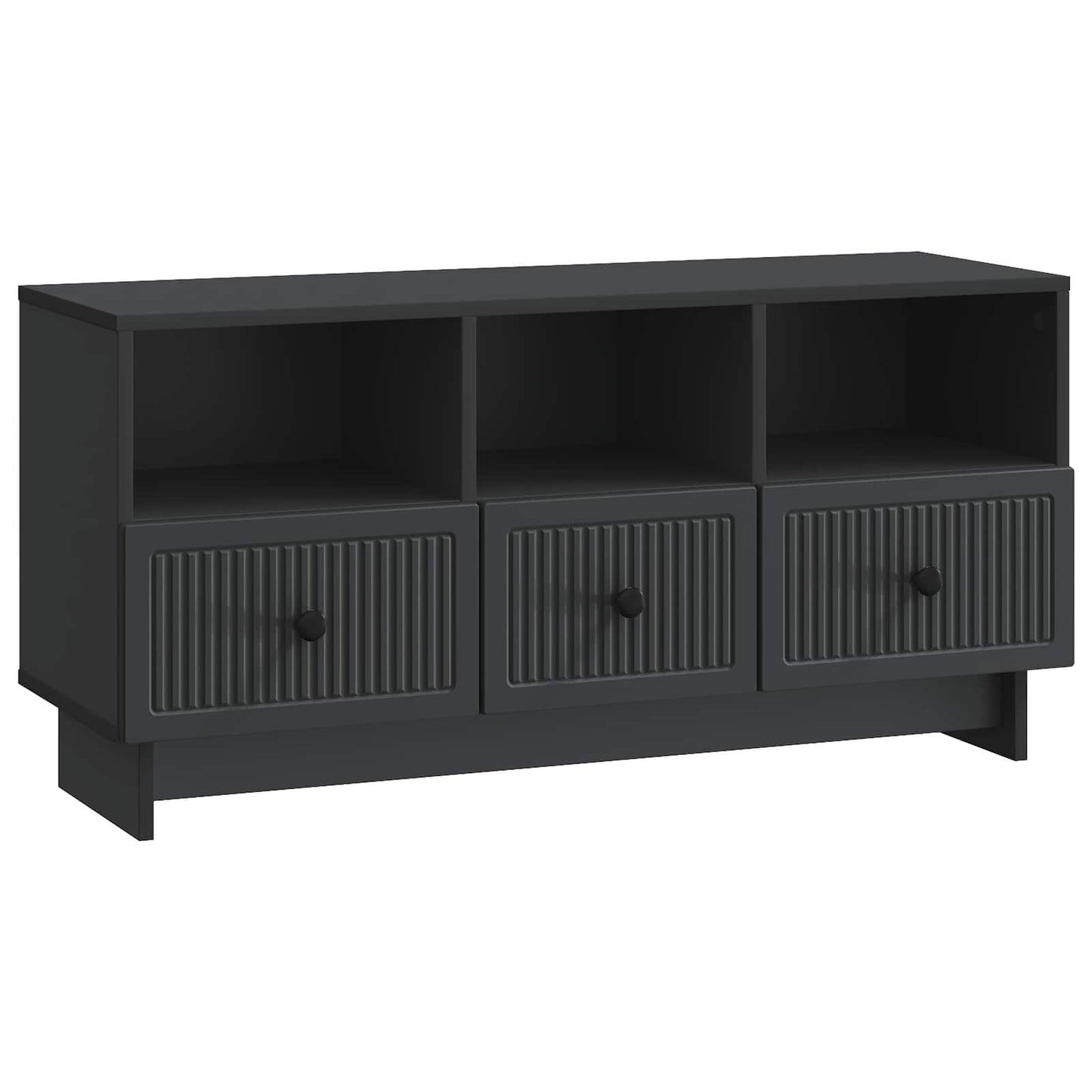 TV Cabinet with Drawer Black 102 x 34.5 x 50 cm Engineered Wood