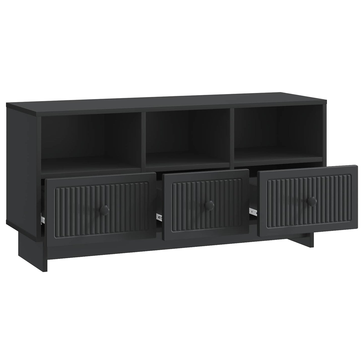 TV Cabinet with Drawer Black 102 x 34.5 x 50 cm Engineered Wood