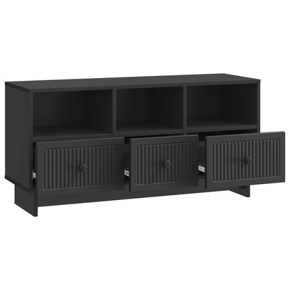 TV Cabinet with Drawer Black 102 x 34.5 x 50 cm Engineered Wood