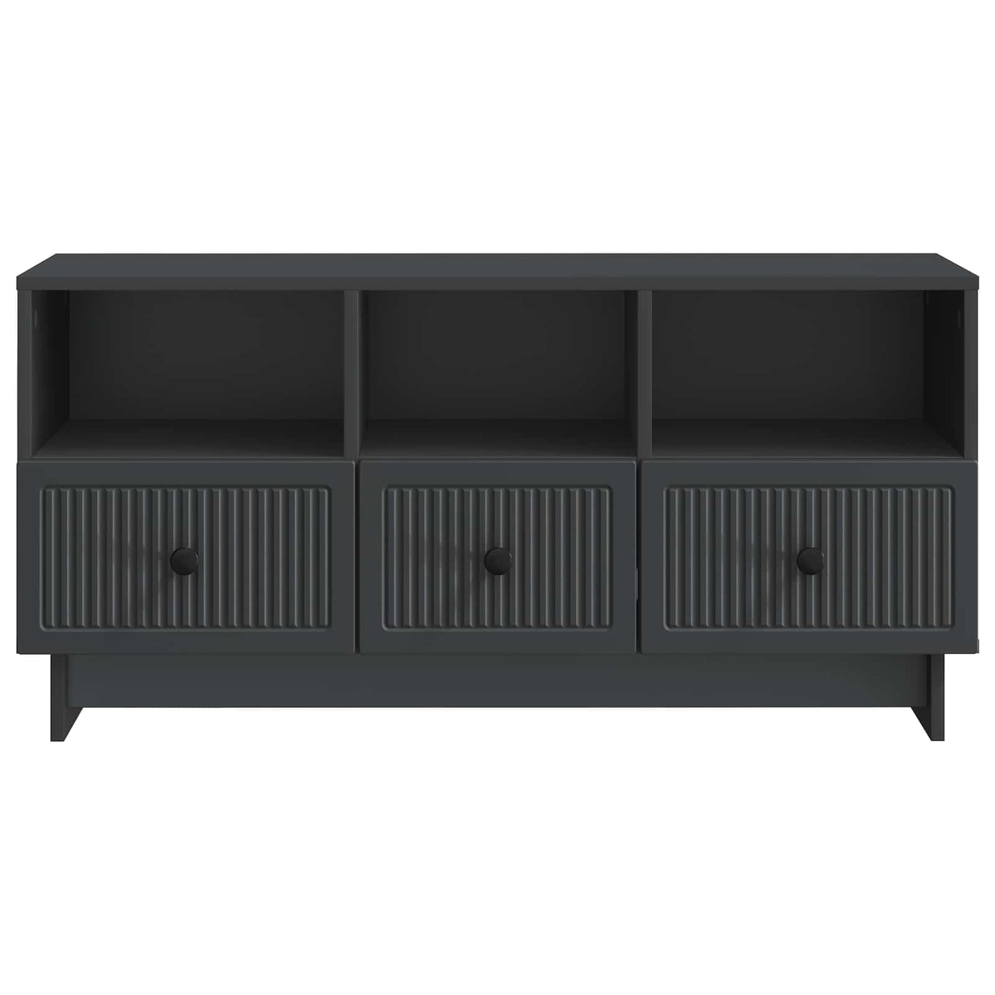 TV Cabinet with Drawer Black 102 x 34.5 x 50 cm Engineered Wood