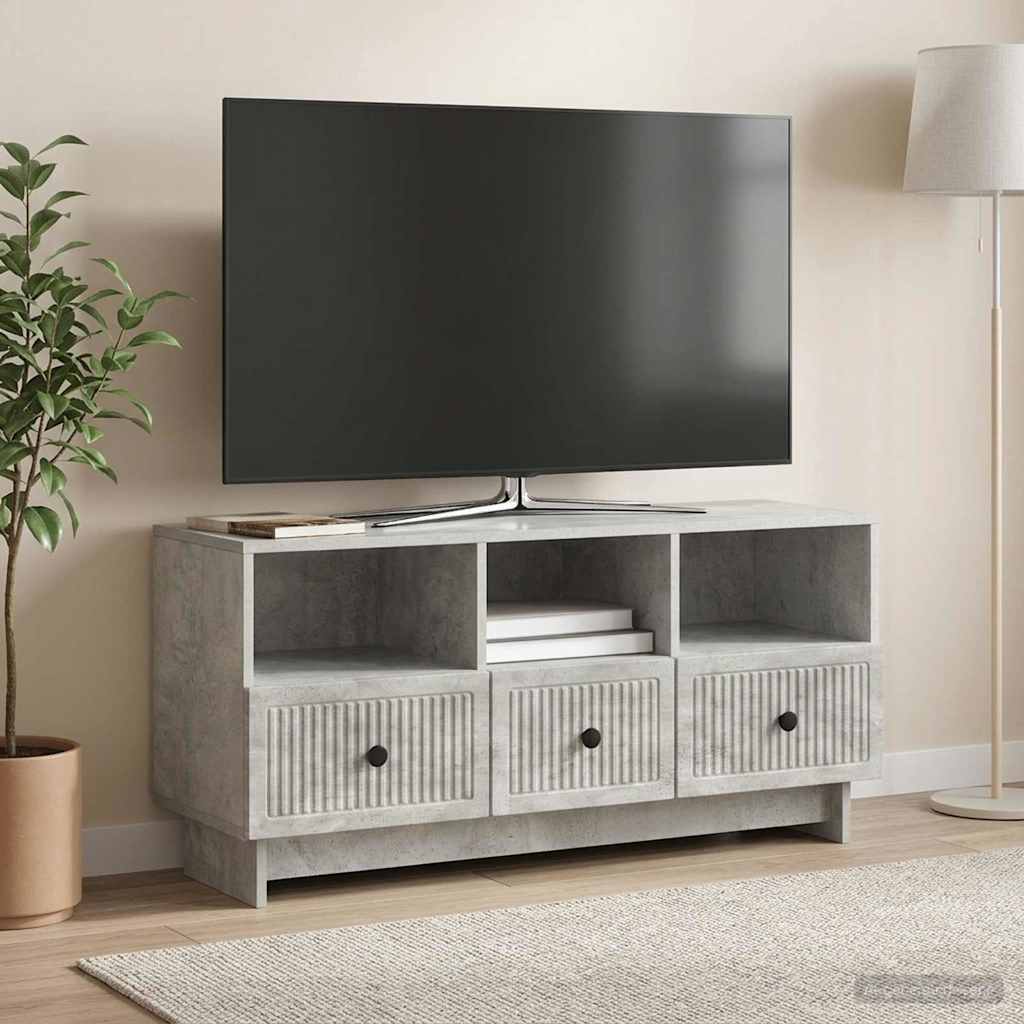 TV Cabinet Concrete Grey 102 x 34.5 x 50 cm Engineered Wood