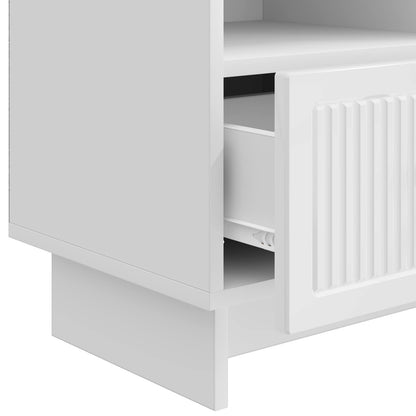 TV Cabinet High Gloss White 102 x 34.5 x 50 cm Engineered Wood