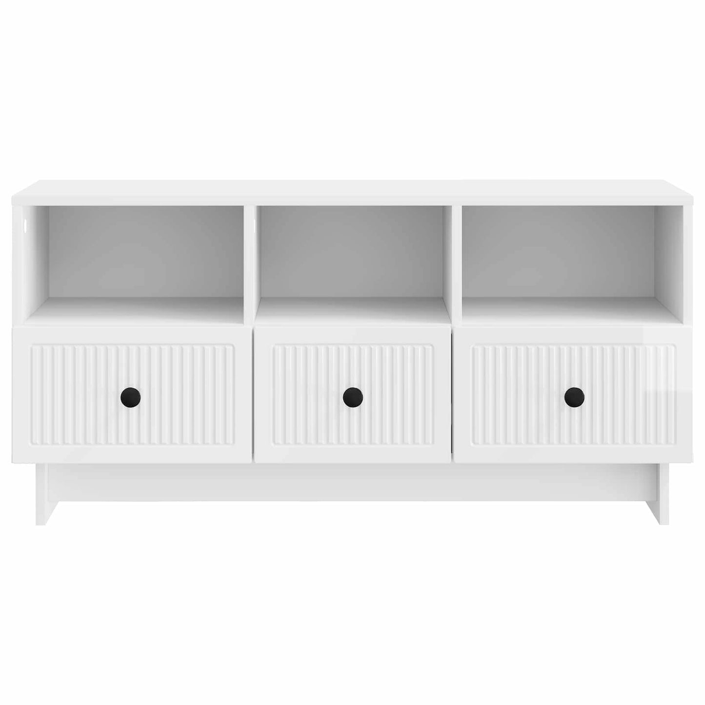 TV Cabinet High Gloss White 102 x 34.5 x 50 cm Engineered Wood