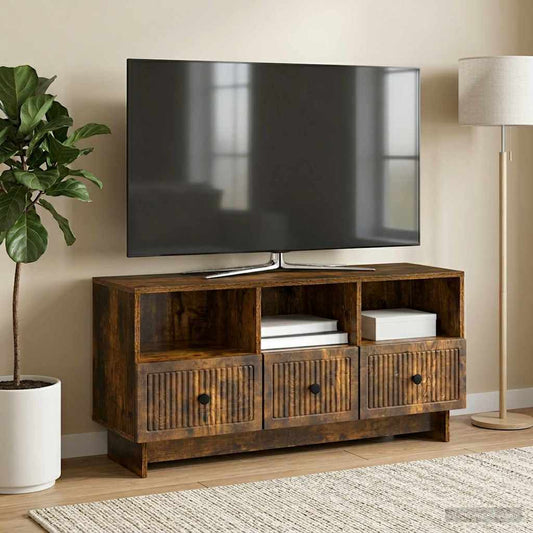 TV Cabinet Smoked Oak 102 x 34.5 x 50 cm Engineered Wood
