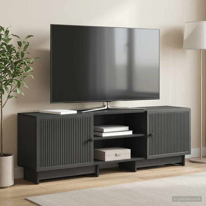 TV Cabinet Black 150 x 31 x 50 cm Engineered Wood